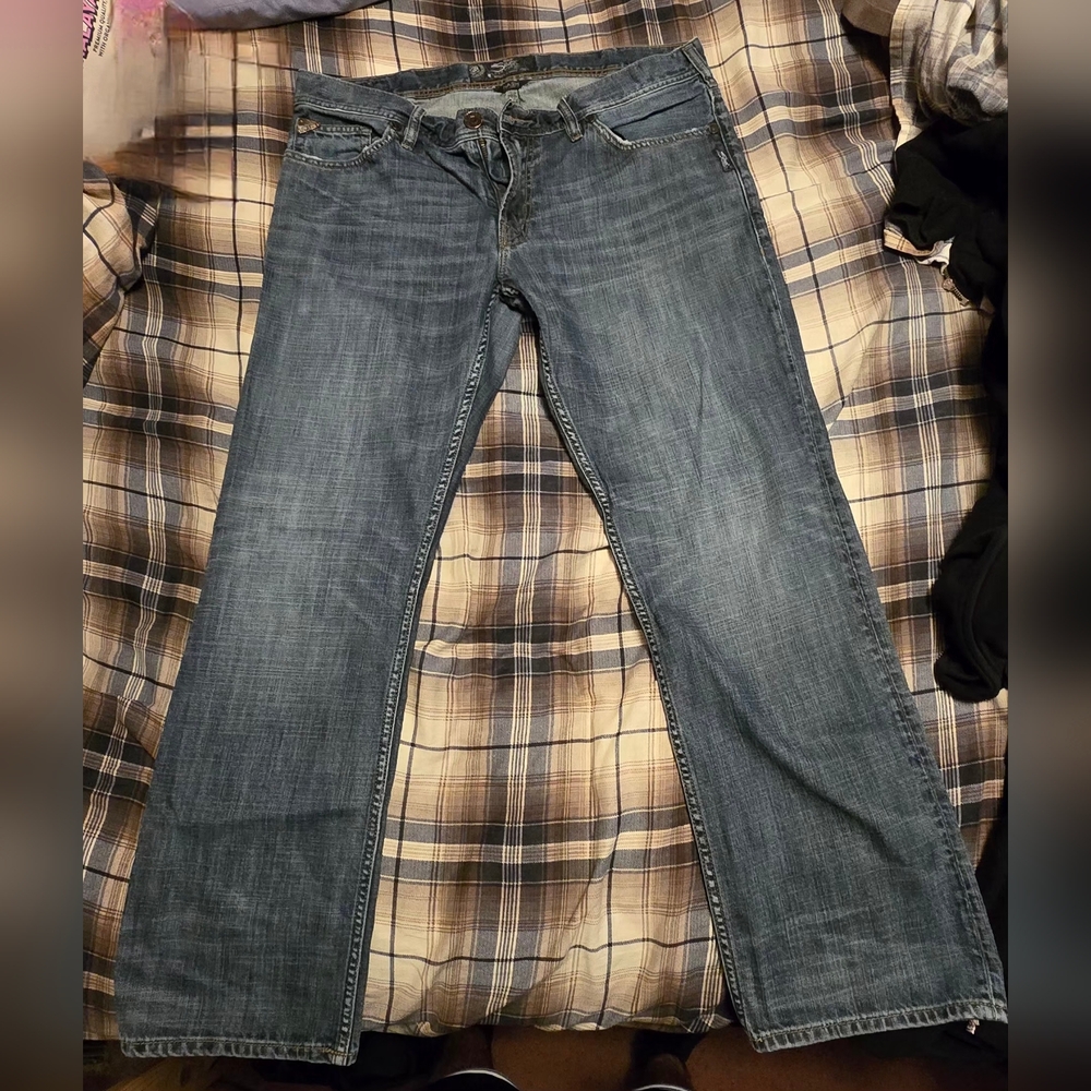 Silver Jeans Co. Gray/Blue Nash Denim Jeans W36xL32